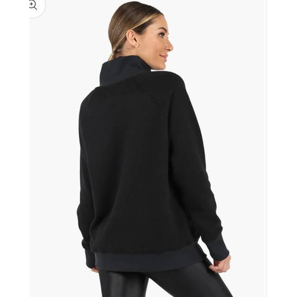 KORAL Lucid Black Cotton Comfortable Boxy Sweatshirt Oversized USA Made - Picture 4 of 11